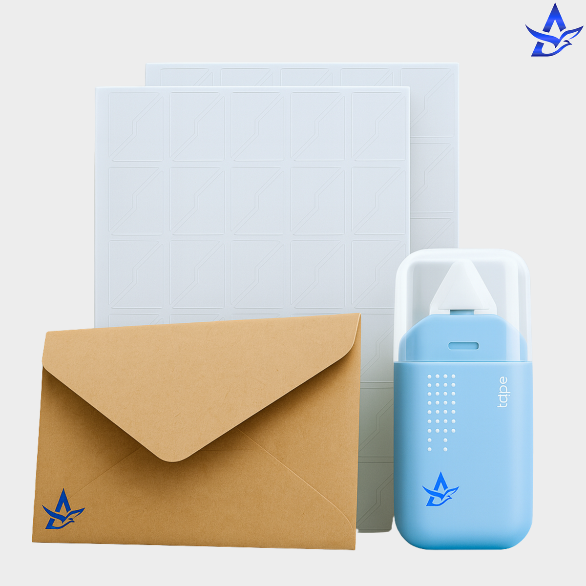 Bundle │ Hjørne stickers 51 billeder + Dobbeltsidet tape runner + 2 Kuverter 🎁